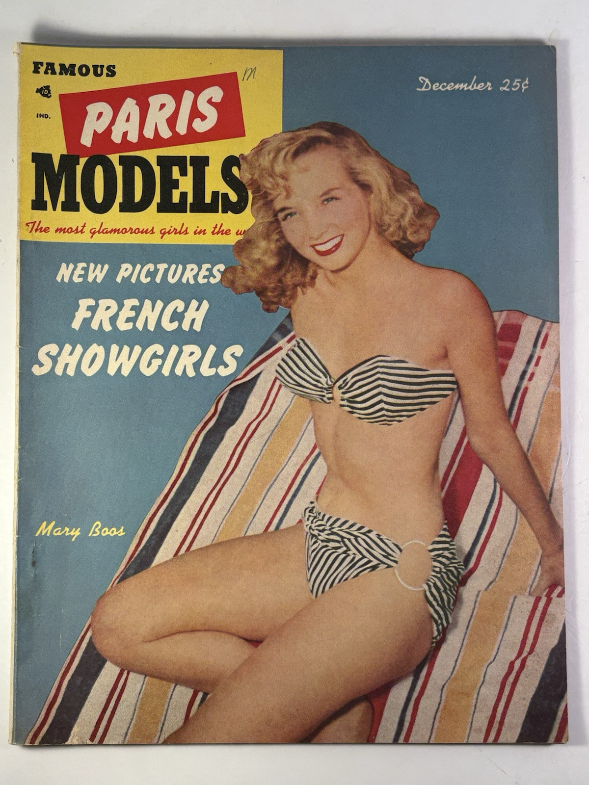 RARE DECEMBER 1952 FAMOUS PARIS MODELS FRENCH SHOWGIRLS MAGAZINE VINTAGE USA