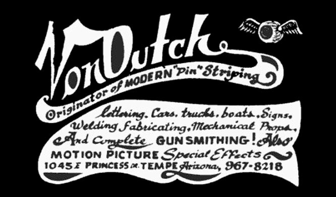 VON DUTCH BUSINESS CARD - VINTAGE REPRINT