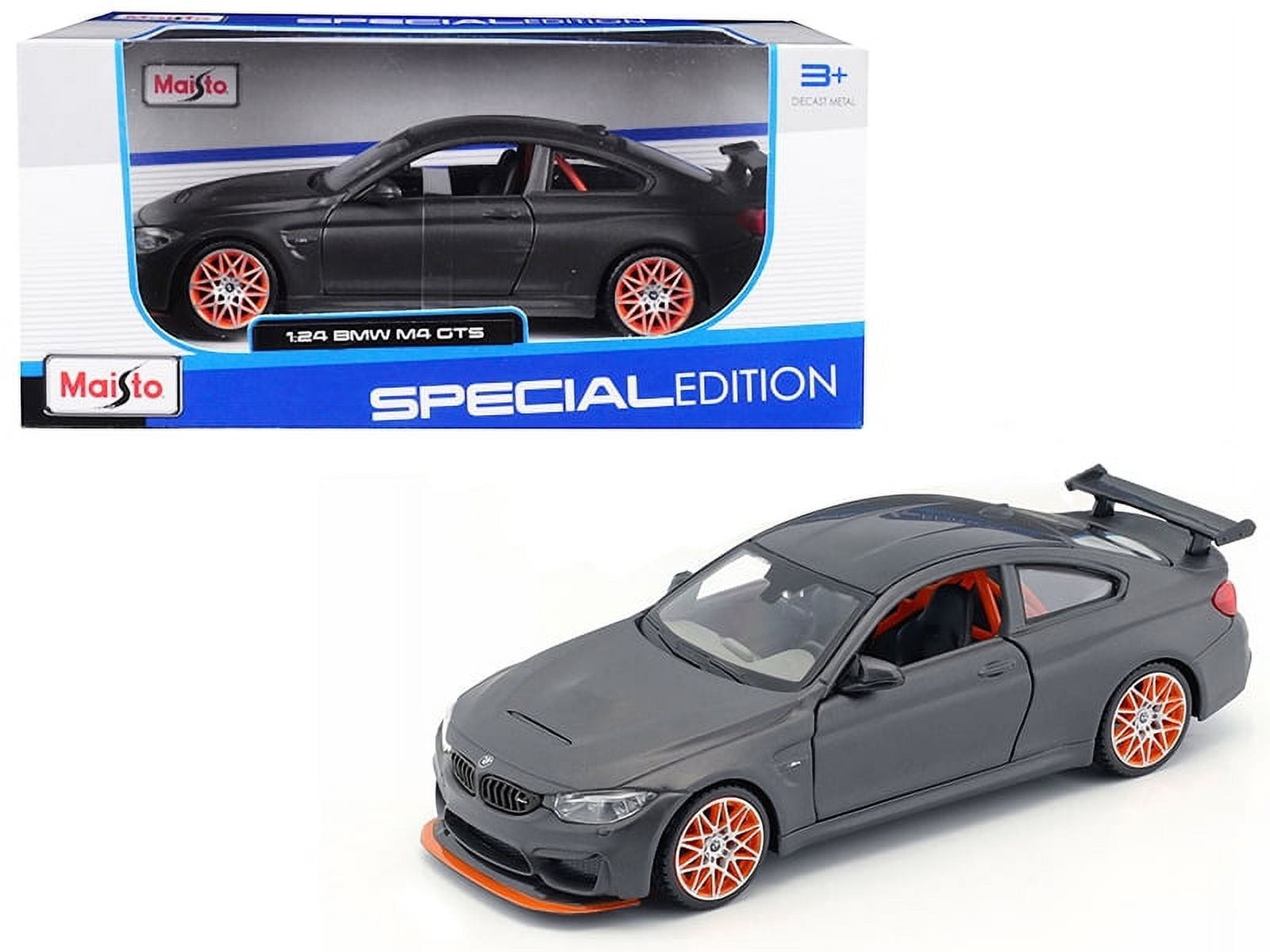 Maisto BMW M4 GTS 1:24 Diecast Model Car Gray Orange Special Edition 31246