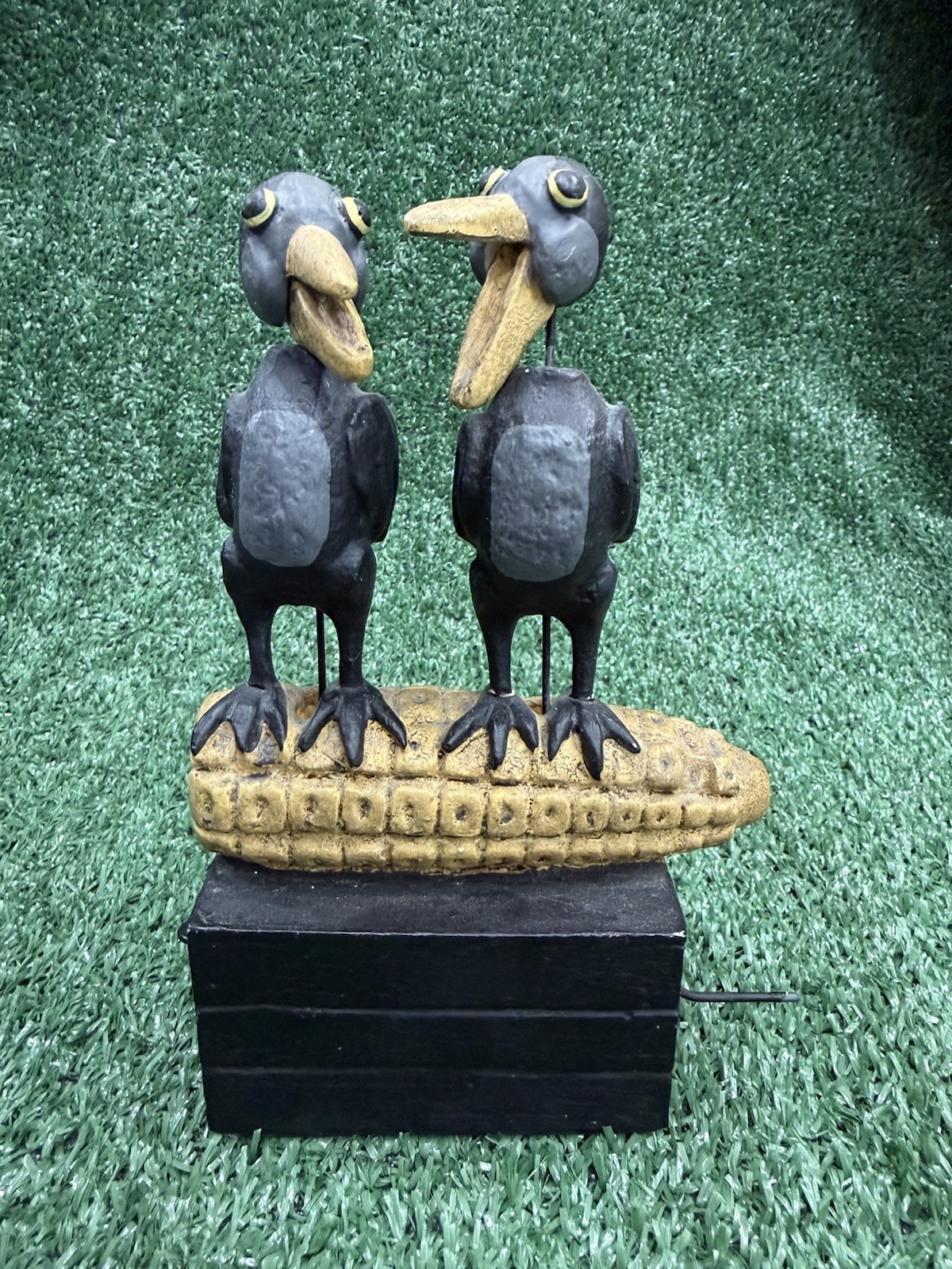 Christopher Blake Collection Crows On Corn Mechanical Figure Folk Art Primitive