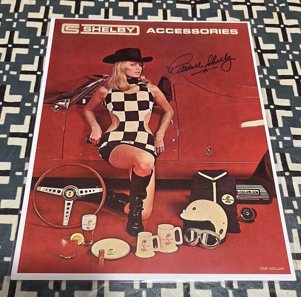 CARROLL SHELBY Autographed cover  of Cowgirl Cobra Accessories  Catalog RARE 4U