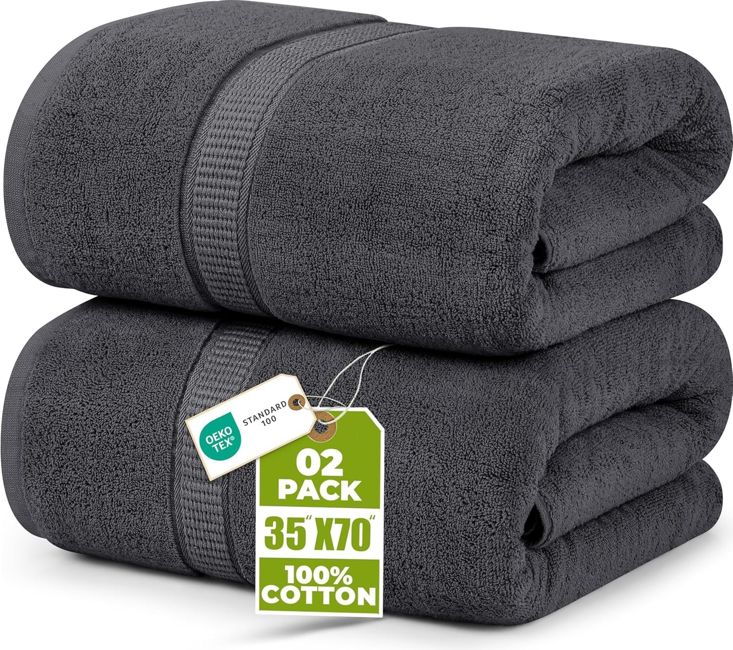 Utopia Towels Jumbo Bath Sheet 2 Piece 600 Gsm 35 By 70 Inches 100 Ring Spun