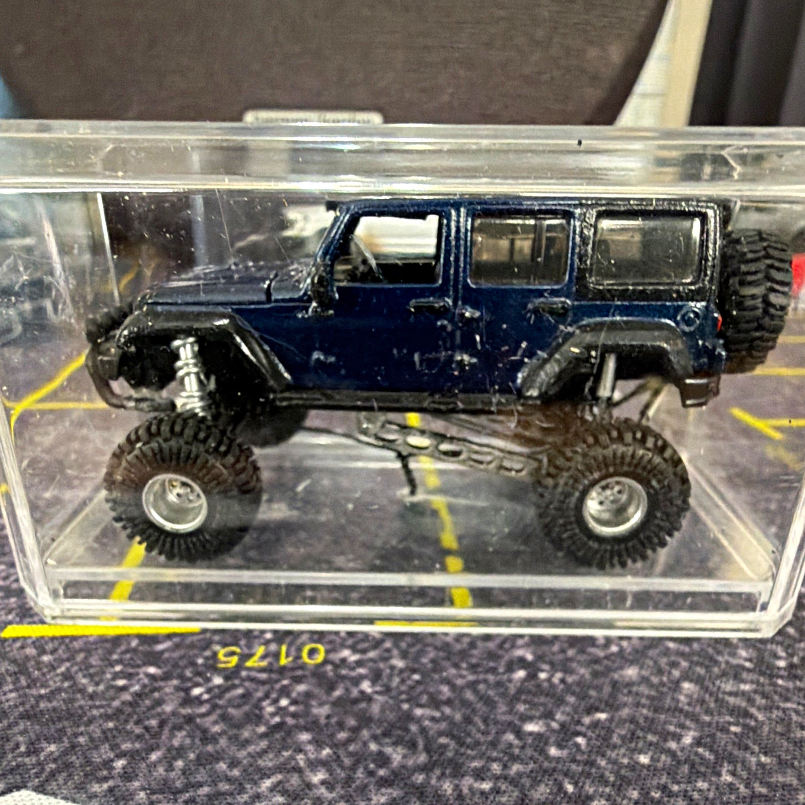 Jeep Wrangler Unlimited 4-Door Lifted Off-Road Diecast Model 1:64 Blue Jeep Wrangler Unlimited 4-Door Lifted Off-Road Diecast Model 1:64 Blue