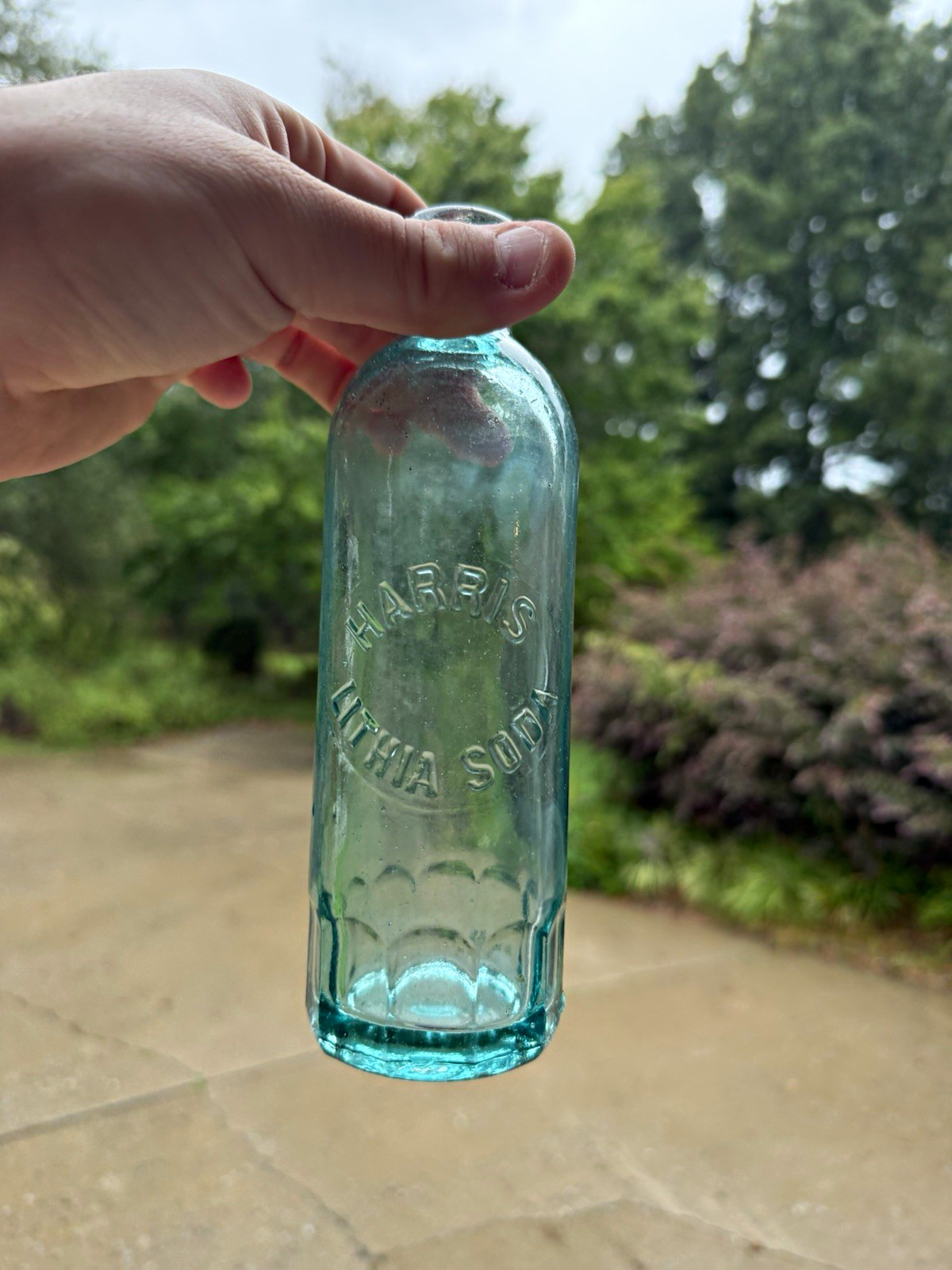 Rare Harris Lithia Soda Embossed Soda Bottle Harris Springs SC South Carolina 