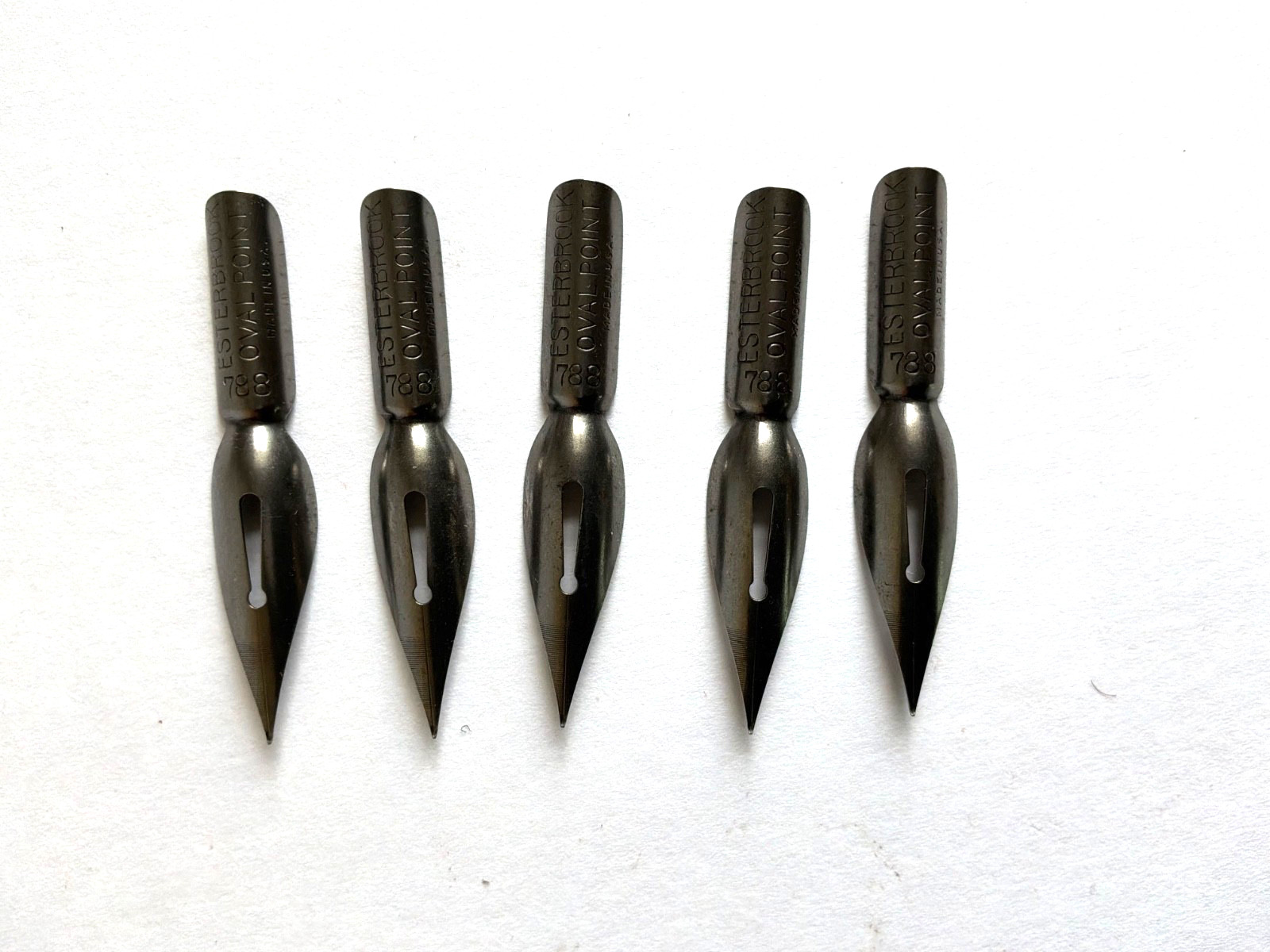 Lot of 5 NOS Vintage R. Esterbrook & Co # 788 Oval Point Dip Pen Calligraphy