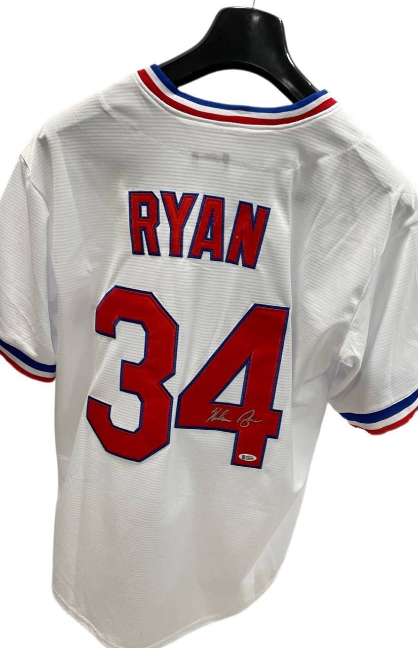 Nolan Ryan Autographed Texas Rangers #34 Jersey BAS Beckett Certified