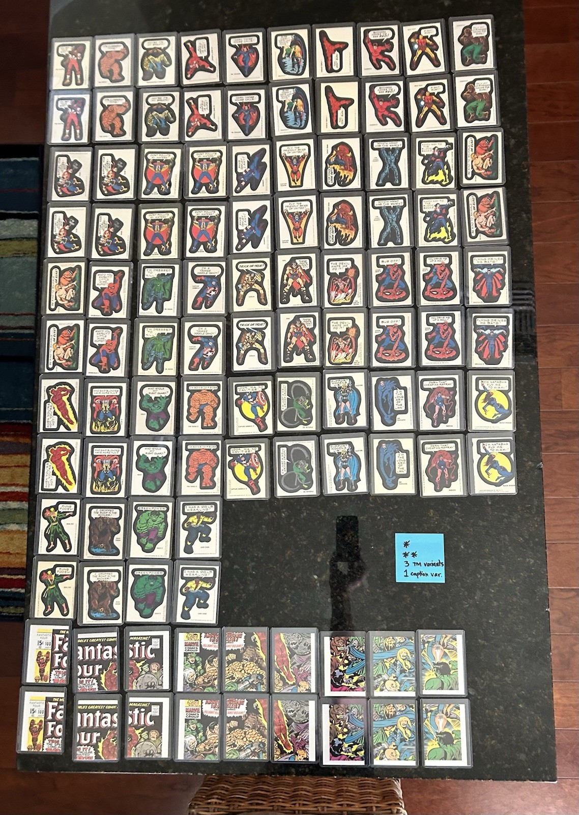 1975 + 1976 Marvel Topps Super Heroes 4 Complete Sets - Rookies All Variants RC