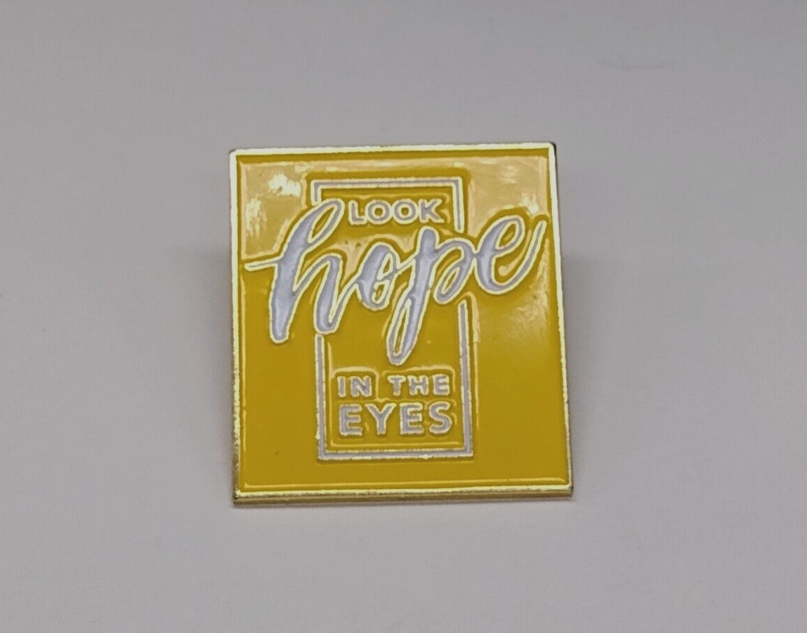 Look Hope In The Eyes Yellow Lapel Pin