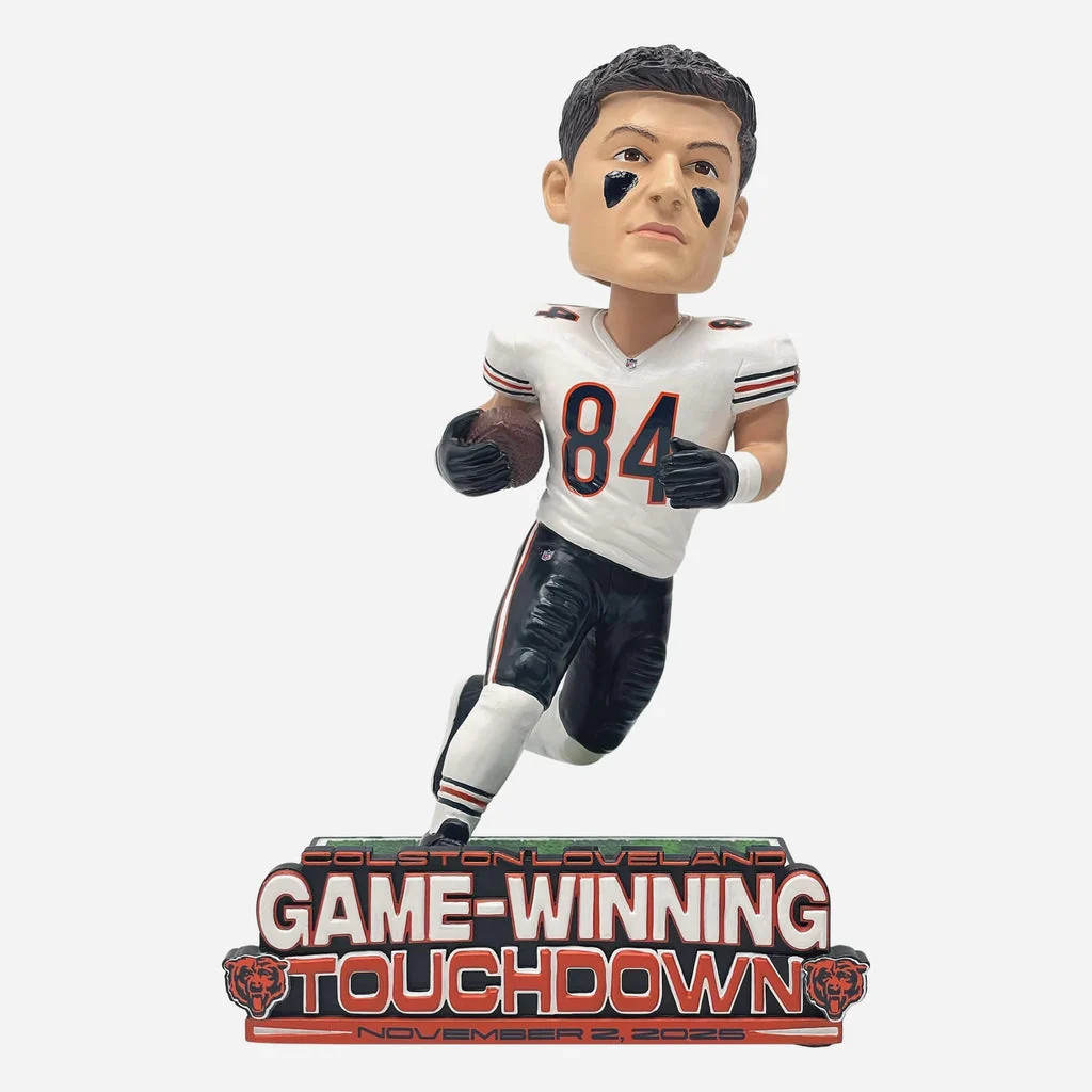 Colston Loveland Chicago Bears Game Winning Touchdown Bobblehead NFL Football