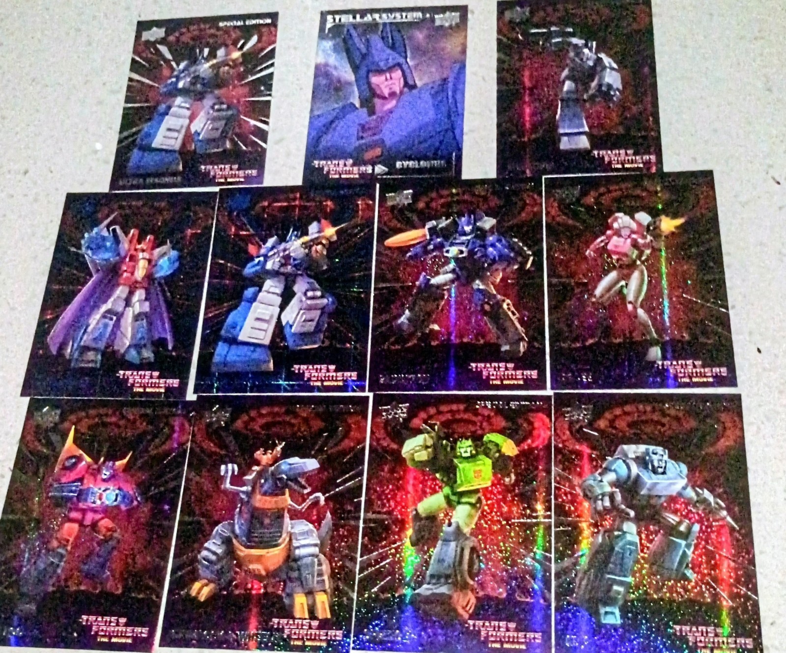 2026 Upper Deck Transformers: The Movie Special Edition 2 Blue/8 RED 1 Stellar