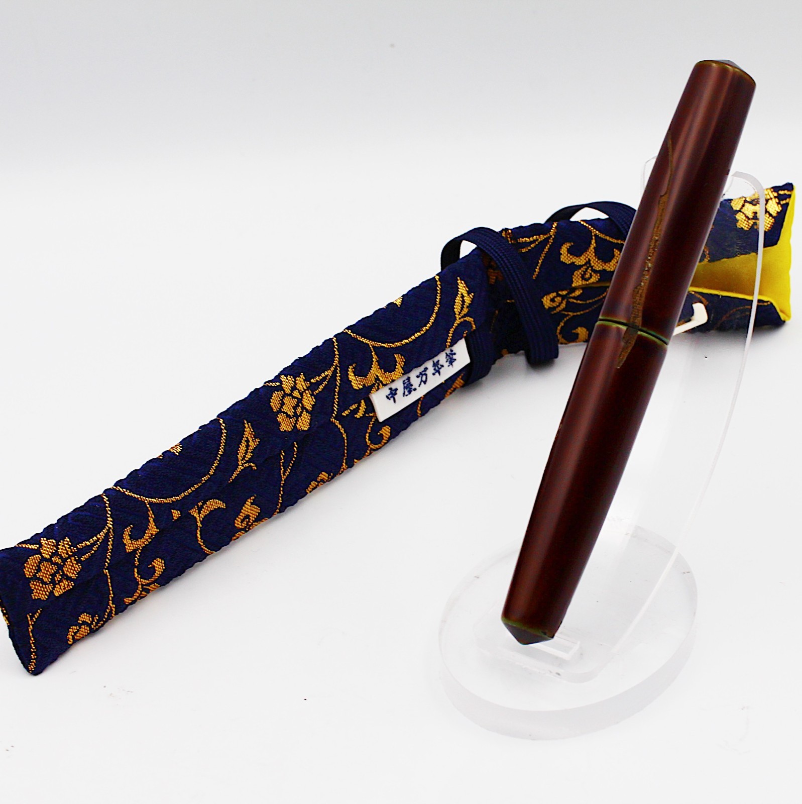 Nakaya Cigar Piccolo Honkataji Hekitame-nuri Ebonite Fountain Pen 14K 585 M nib