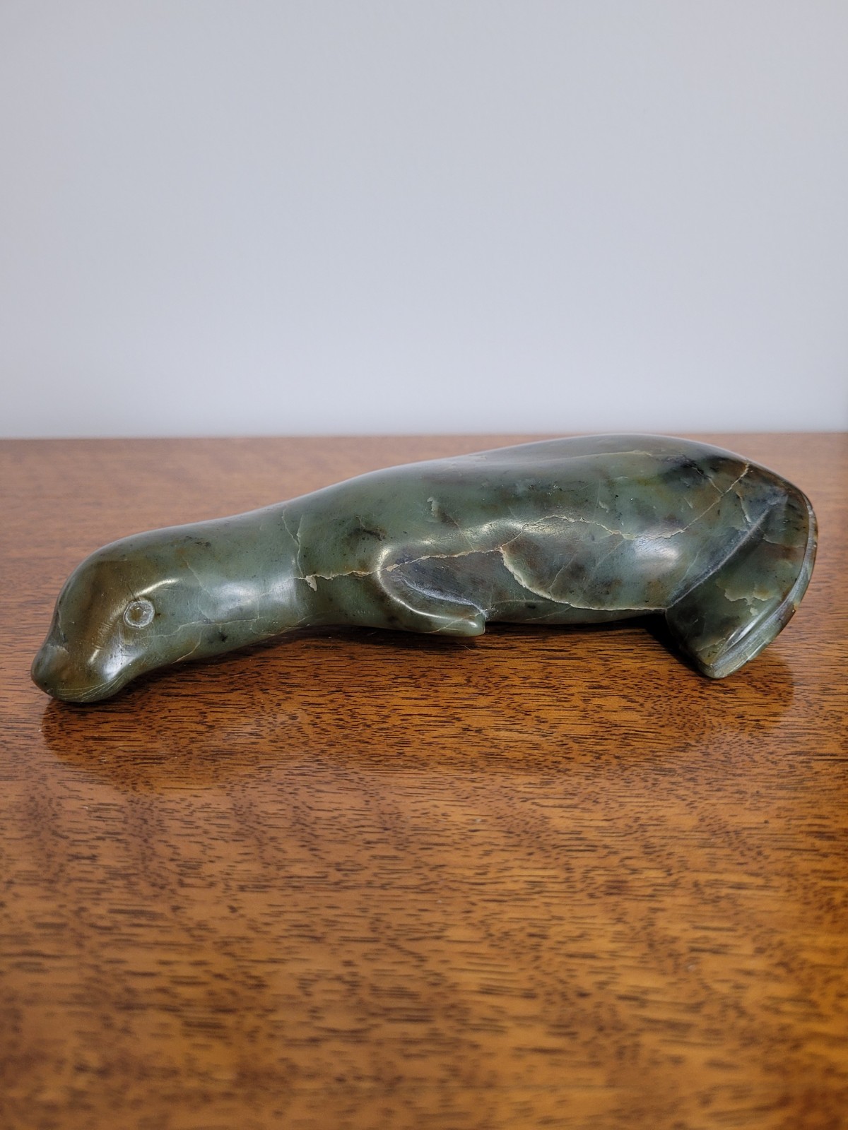 Soapstone Inuit Seal Hand Carved Figurine From Canada Signed & Dated 1978 7