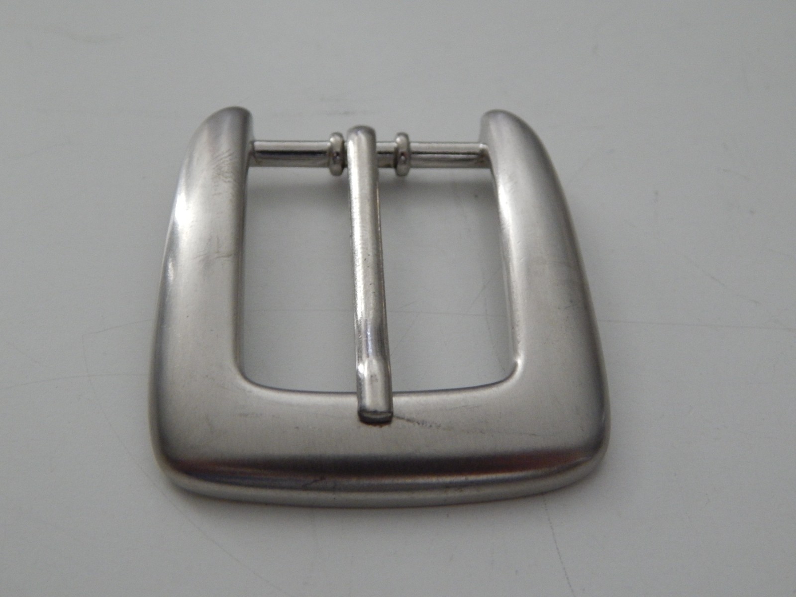 Vintage Ribco USA Satin Nickel Finish End Bar Belt Buckle Fits 1