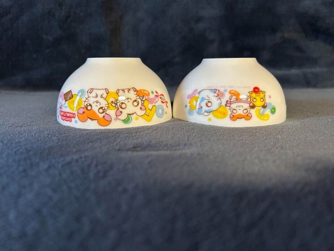 Tottoko Hamutaro Hamtaro Retro character bowl cute set of 2 rare