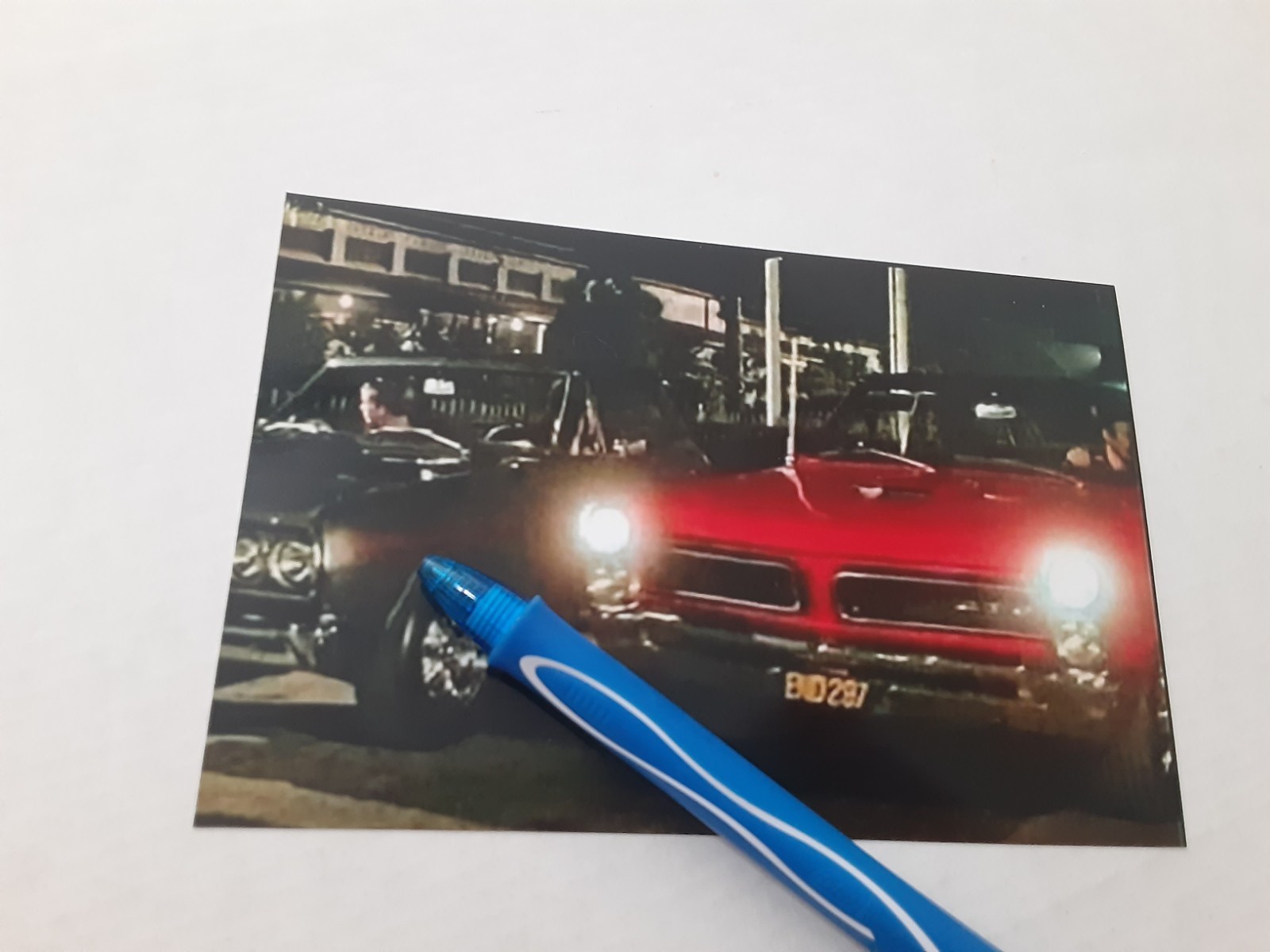 THE HOLLYWOOD KNIGHTS, 1965 EL CAMINO & 1965 GTO, GLOSSY COLOR 4X6 PHOTO