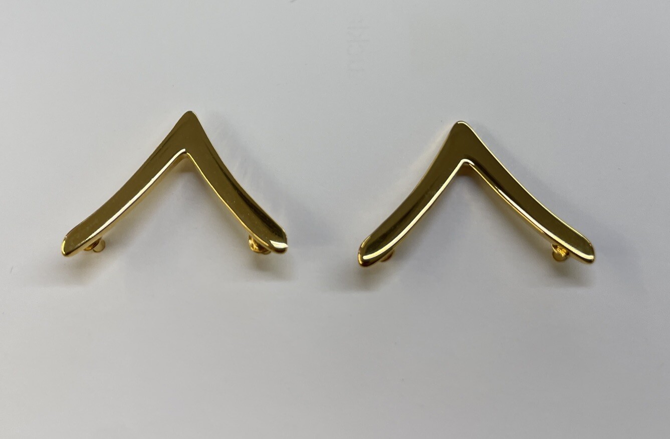 PV2 Gold Collar ASU Rank -FREE SHIPPING- RIGGER CAP-CHEF COAT E2 - BRAND NEW