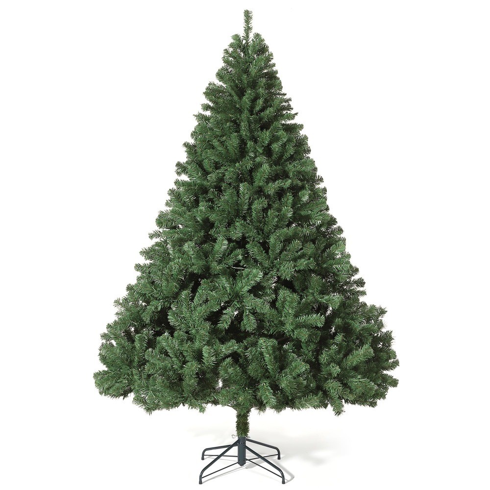 6 FT Artificial Christmas Tree Hinged Metal Branches Foldable Stand Indoor Decor