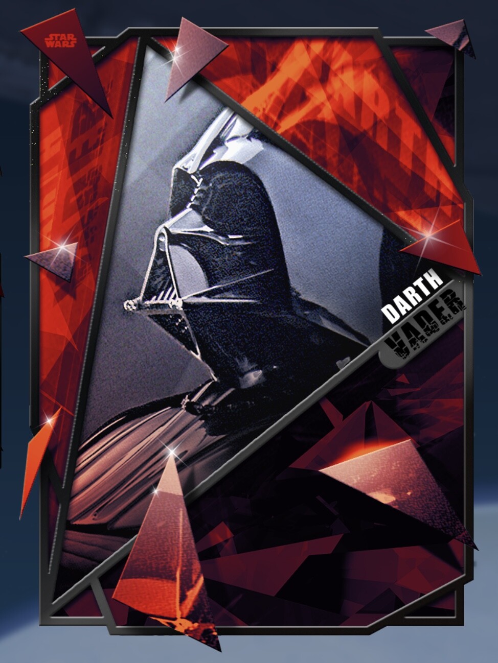 DIGITAL CARD FRACTURED BLACK DARTH VADER REVENGE OF SITH Topps STAR WARS TRADER