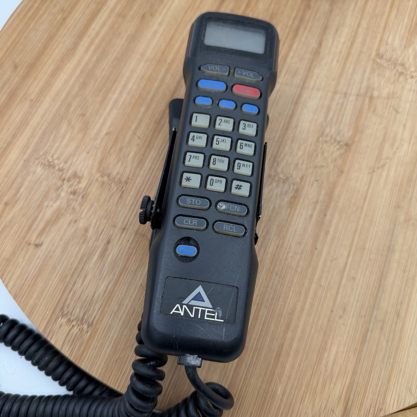 VINTAGE Antel Network Cellular Car Phone Handset and Base Parts Only Not Tested