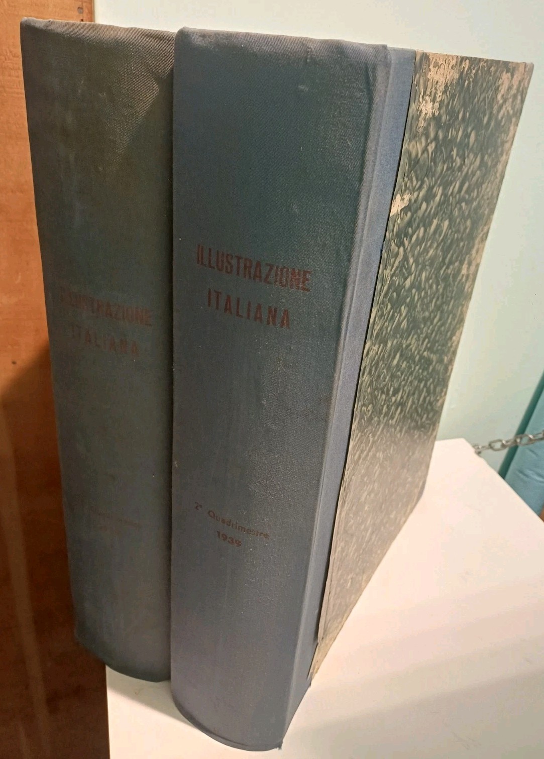 L\'Illustrazione Italiana - Vintage 1939 2 Hardcover Volumes 1st and 2nd Quadrimestre