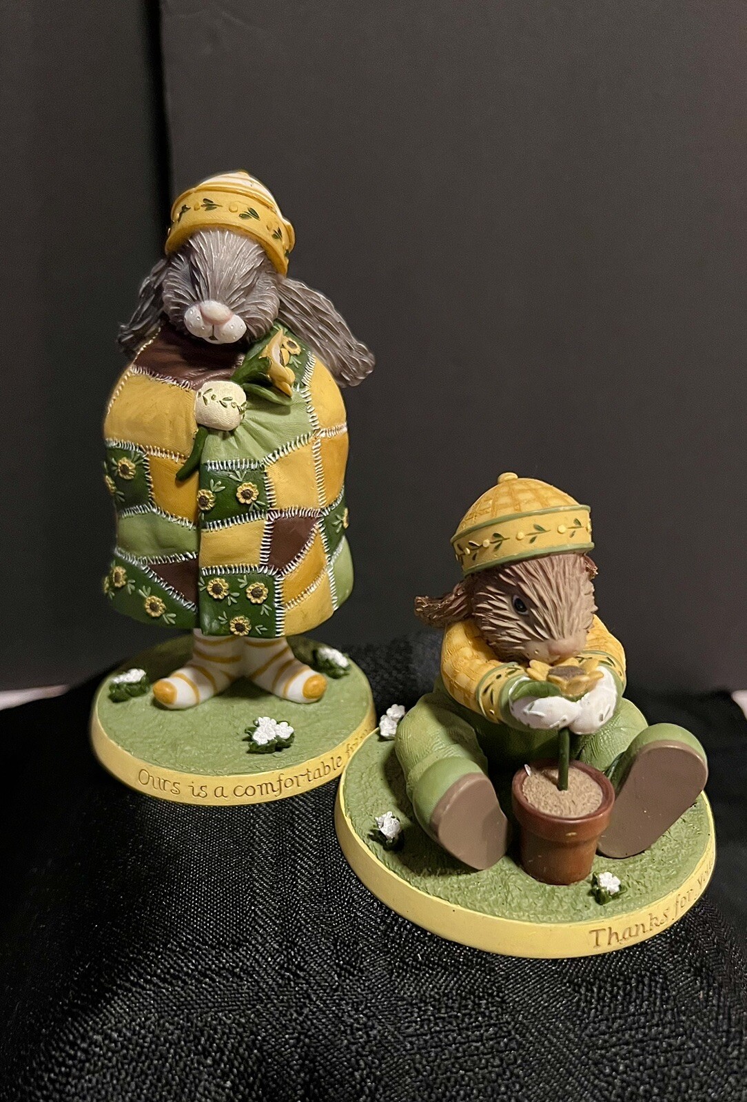 Vintage Lot of 2 Woodsong Demdaco Figurines