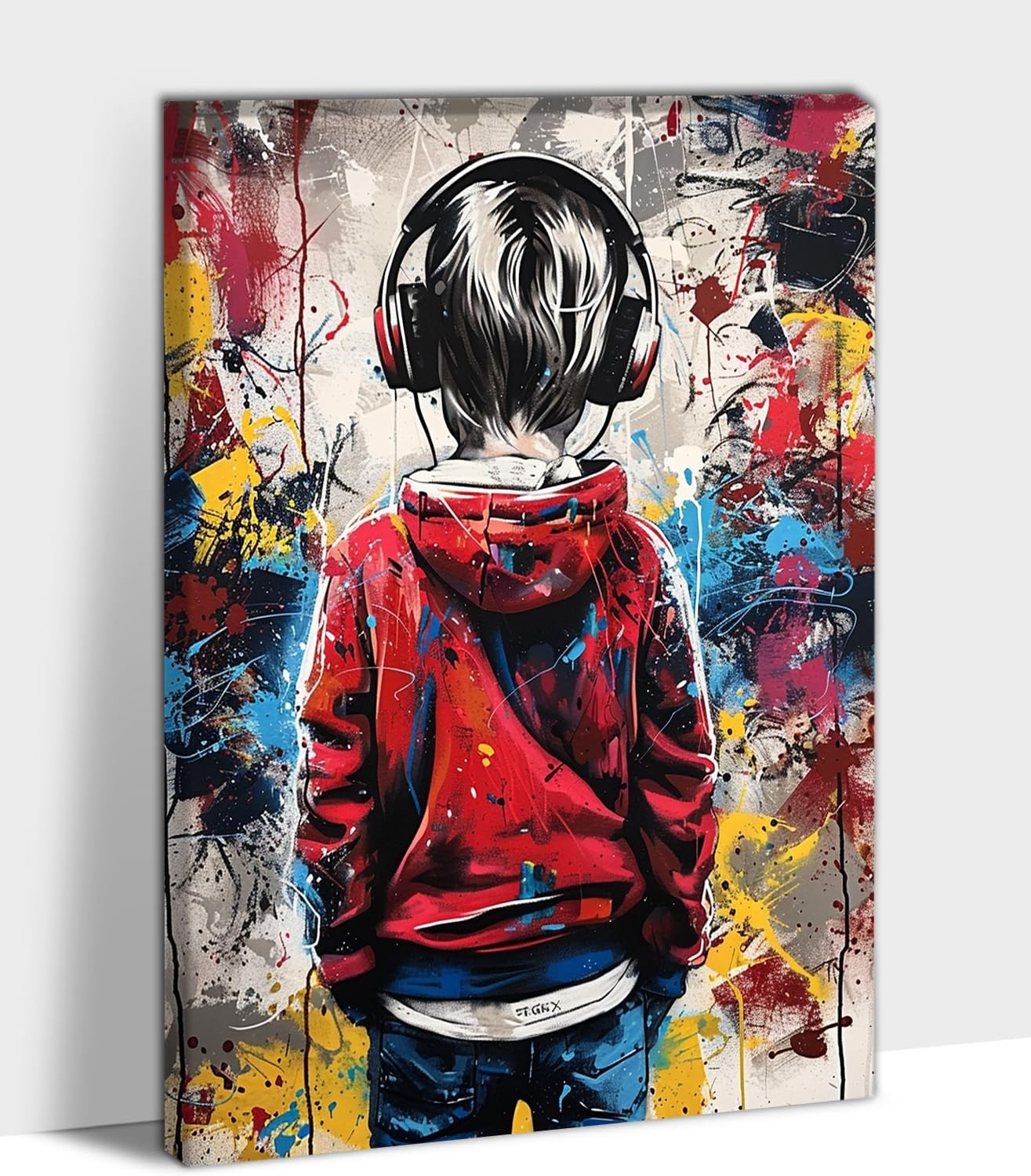 Meetmuses Banksy Street Pop Canvas Prints Red Boy Graffiti Framed 18x24 Inch Meetmuses Banksy Street Pop Canvas Prints Red Boy Graffiti Framed 18x24 Inch