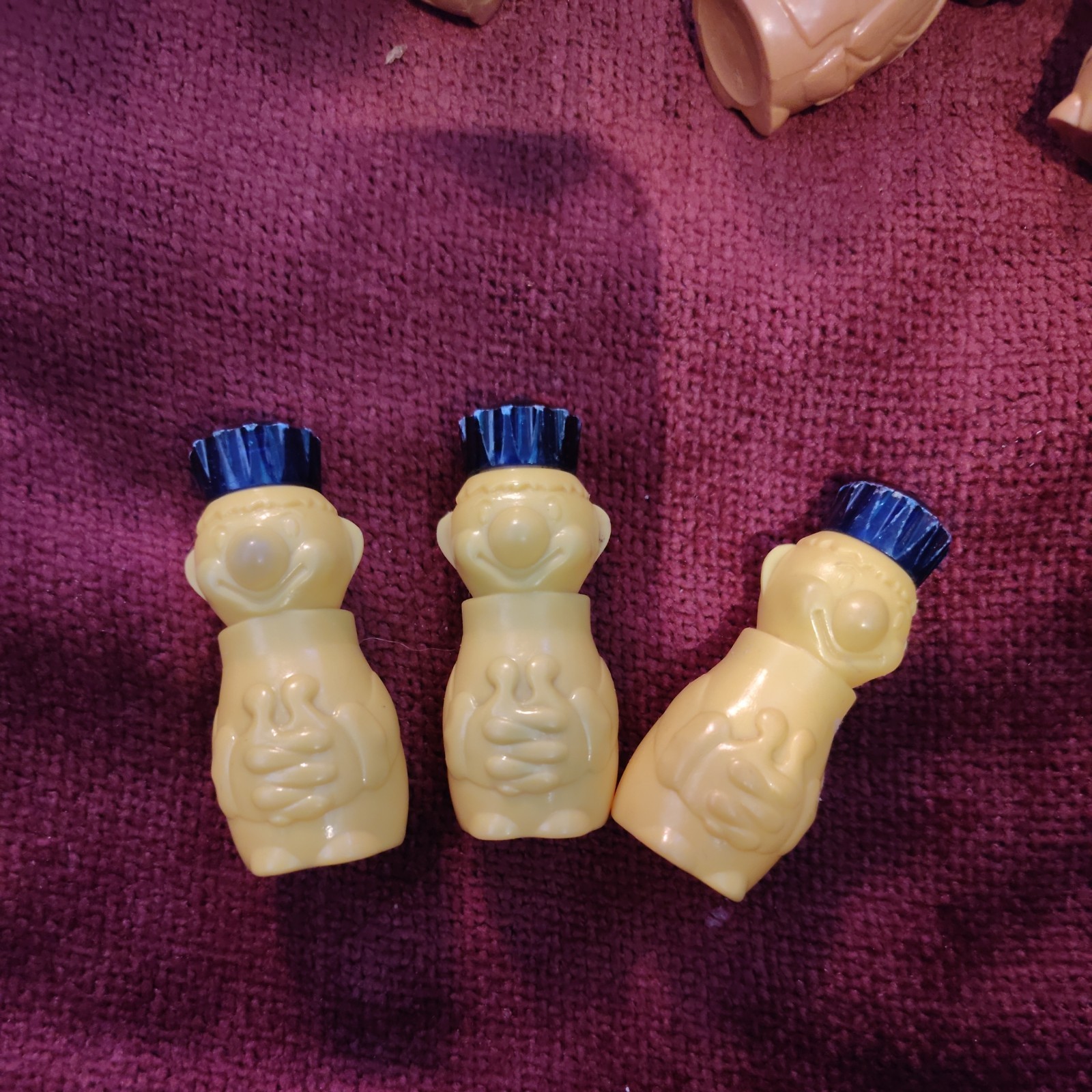 Vintage Mid-Century Plastic Clown Medicine Sample Bottle (2.25\