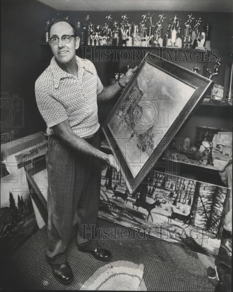 1976 Press Photo John Dick, Former Track Athlete and Painter, Wisconsin