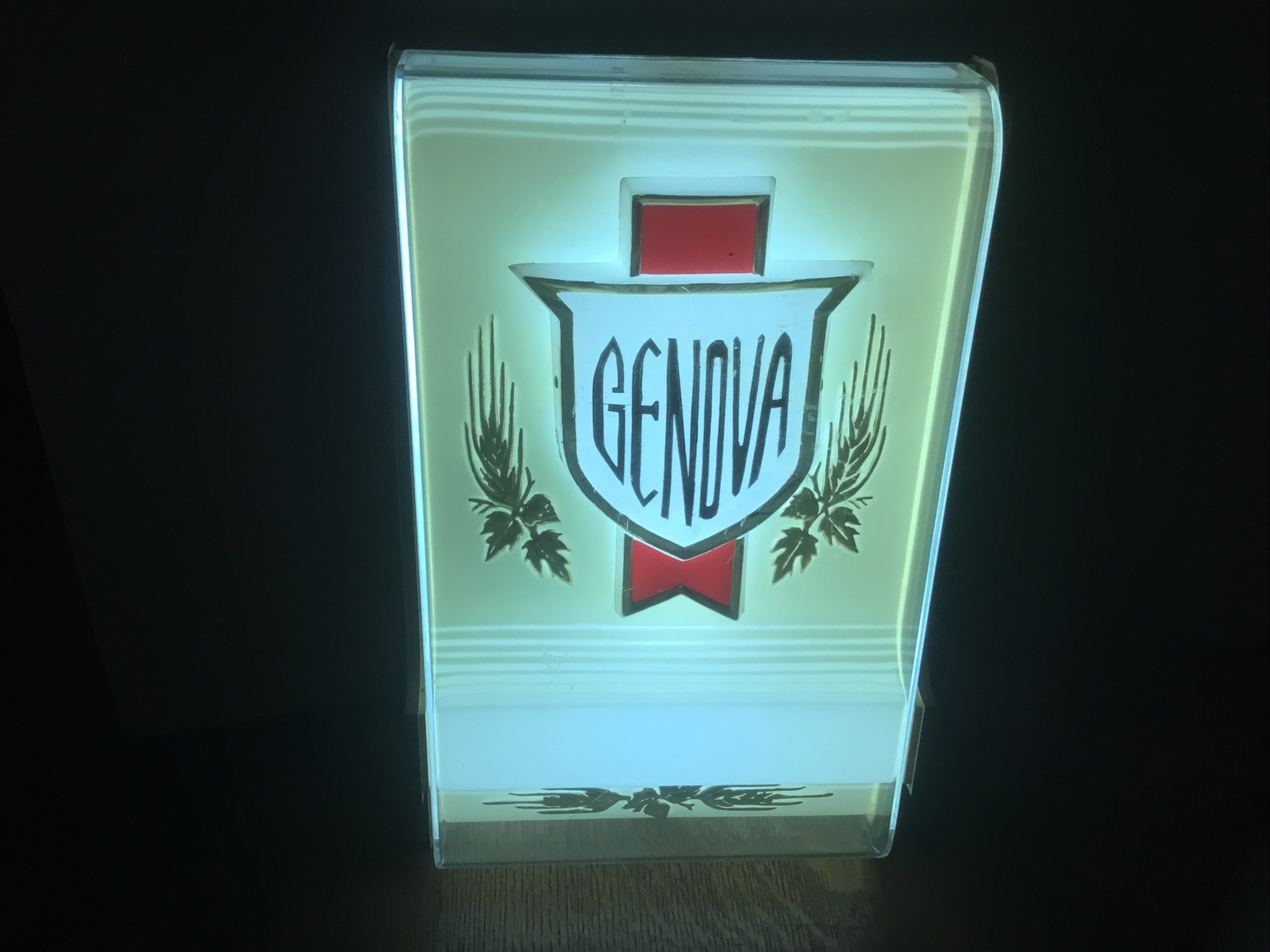 Vintage Lighted GENOVA BREWING COMPANY Beer  Sign.   York, PA