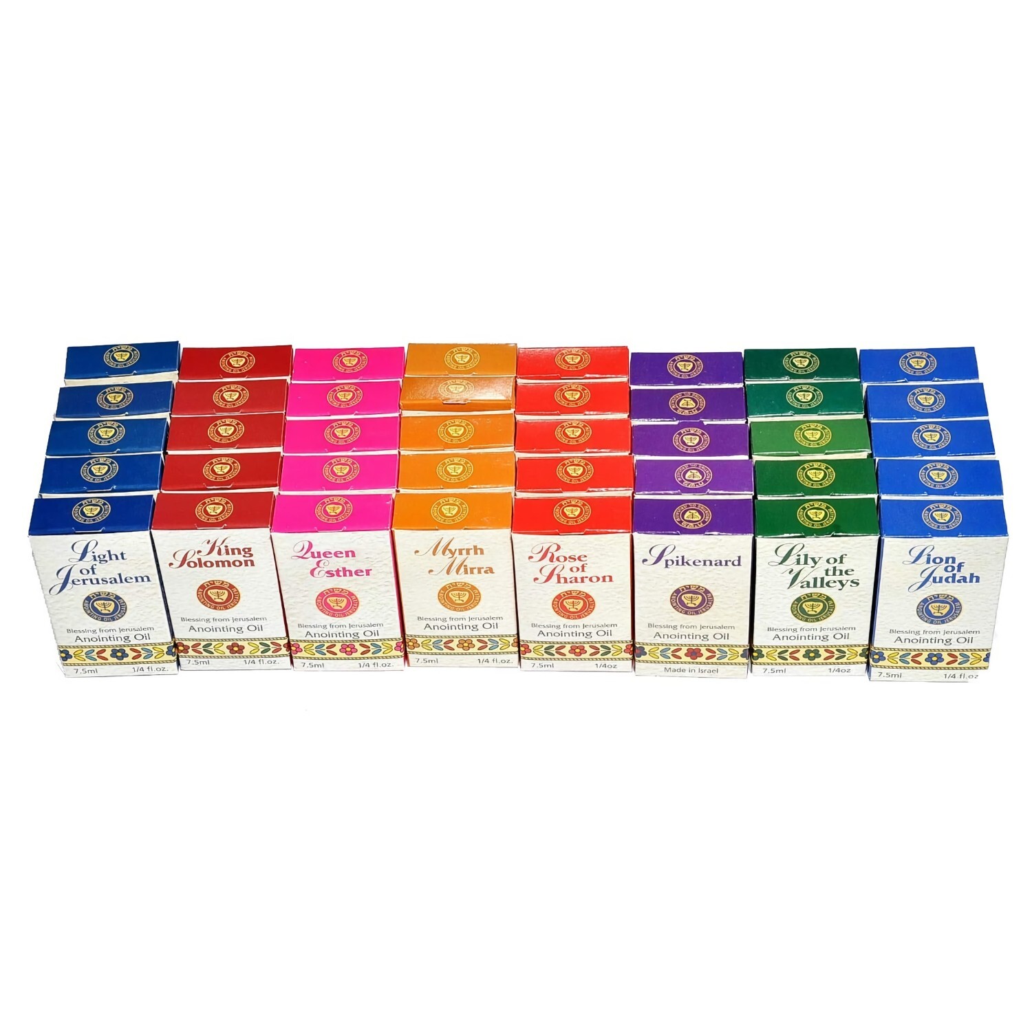 Lot of 40 x Anointing Oil 7.5 ml - 0.25 oz from The Holyland Jerusalem Israel