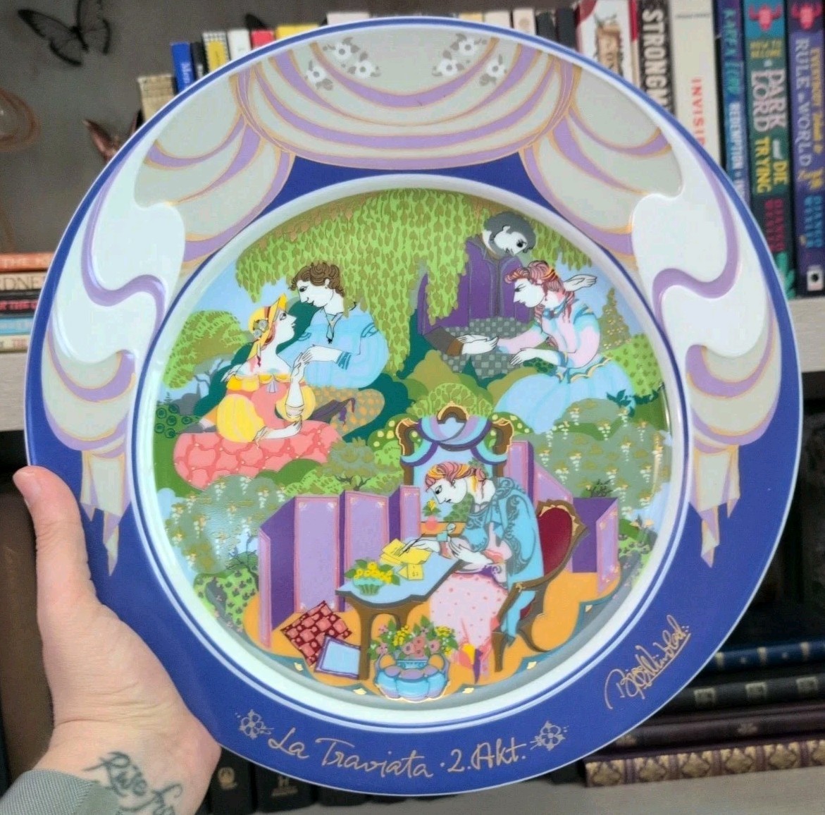 Vintage La Traviata Act 2 Rosenthal Porcelain Wall Plate By Bjorn Wiinblad 