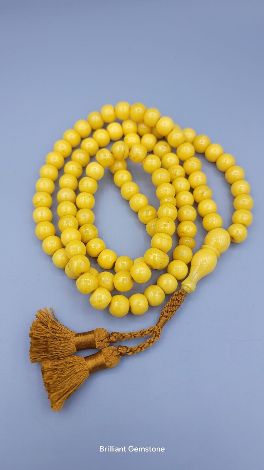 Vintage-Style Bakelite Faturan Catalin Amber 100 Beads Tasbih Islamic Prayer
