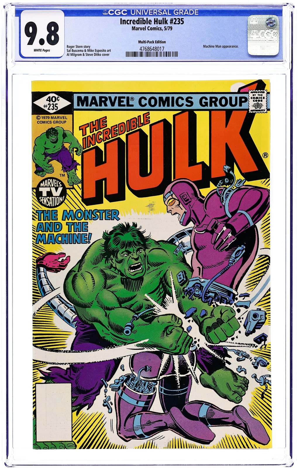Incredible Hulk Whitman Variants #235 CGC 9.8 1979 4768648017