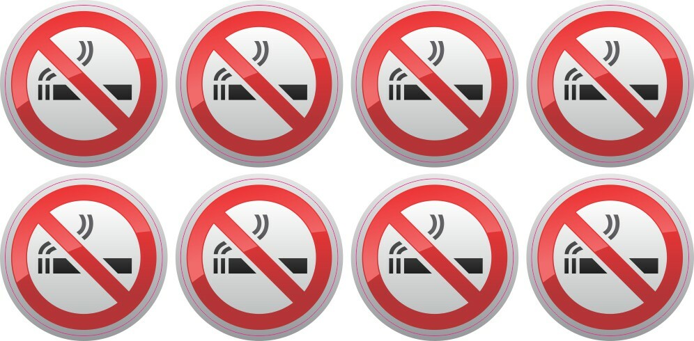 1.5in x 1.5in No Smoking Stickers Car Truck Vehicle Bumper Decal