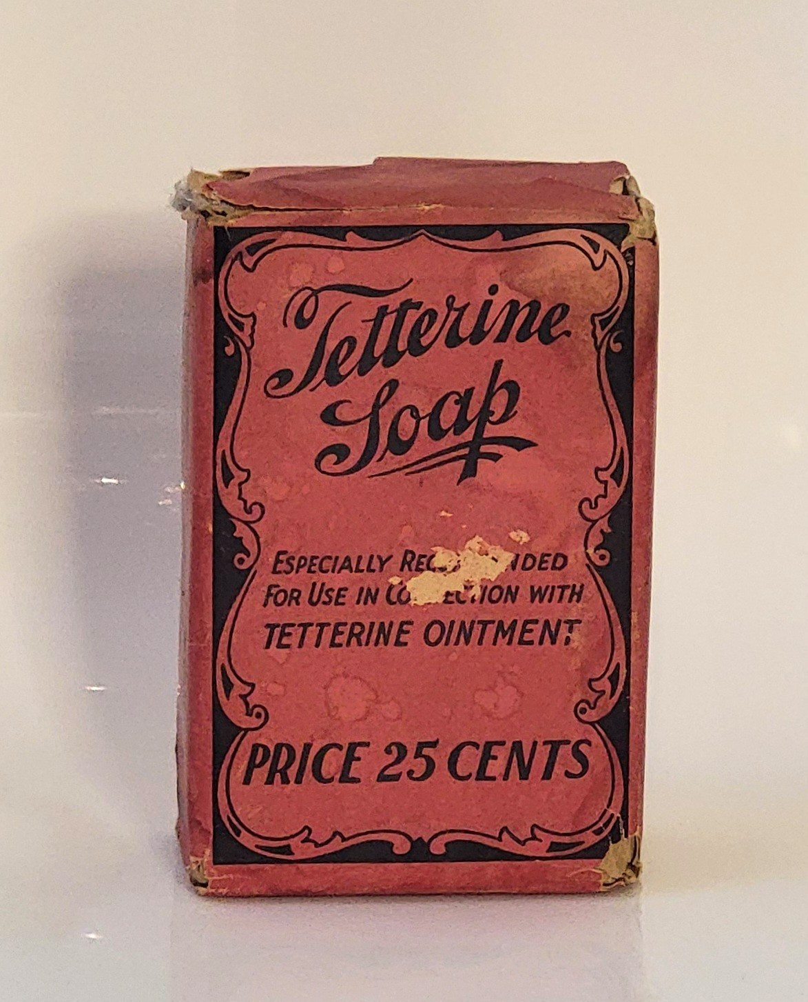 Antique c1890 Tetterine Soap Shuptrine Co. Savannah GA. ❦ ORIGINAL LABEL and BAR