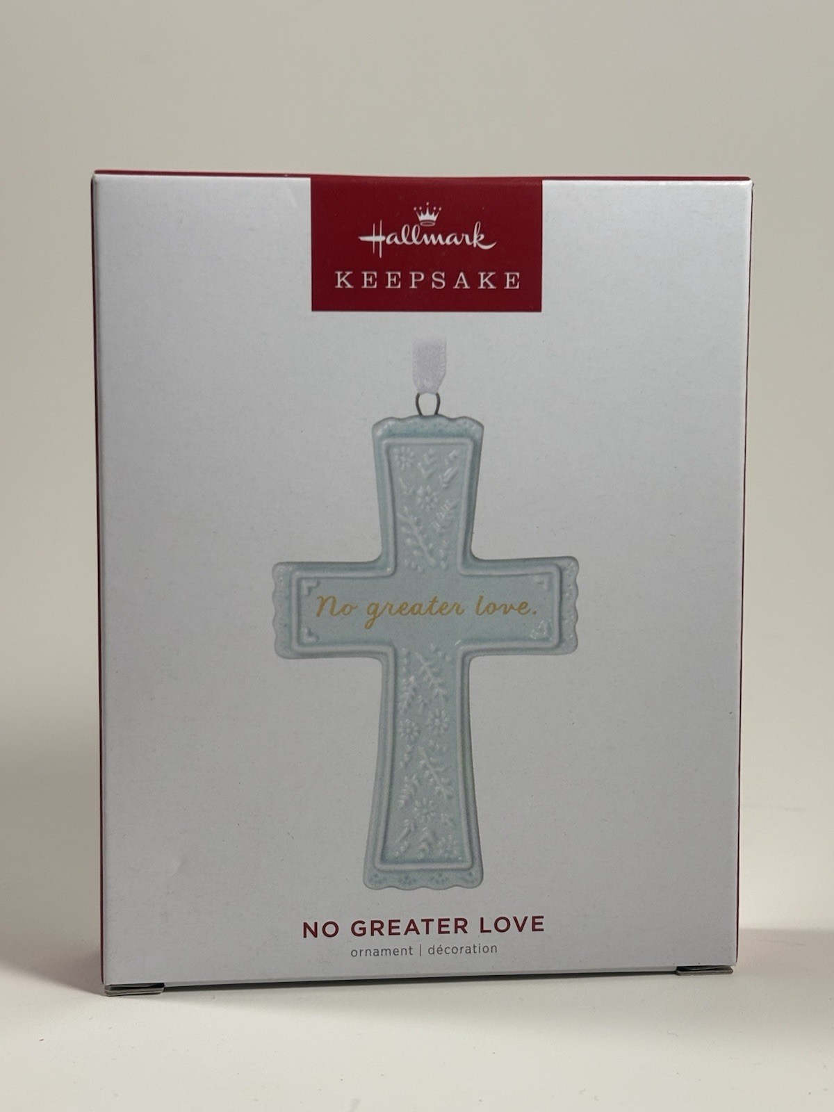 2022 Hallmark Keepsake No Greater Love Porcelain Cross Christmas Ornament NEW