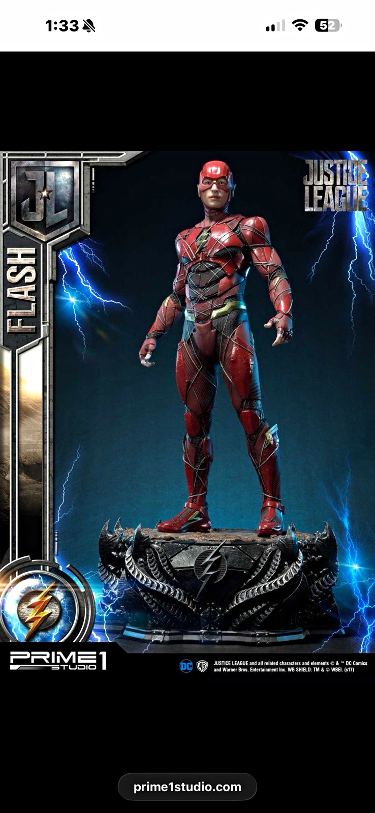 Prime 1 Studio Exclusive Justice League The Flash Statue 1/3 Scale