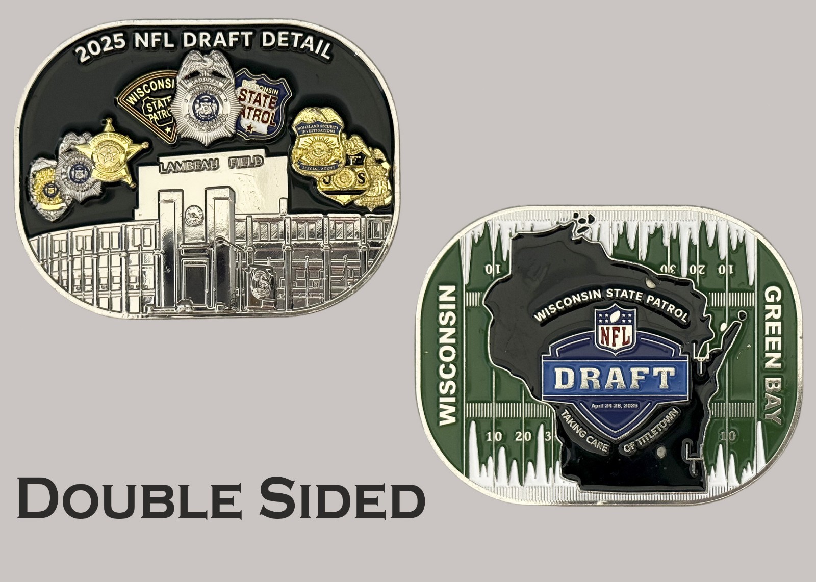 2025 NFL Draft Wisconsin State Patrol Lambeau Field Challenge Coin  J#36