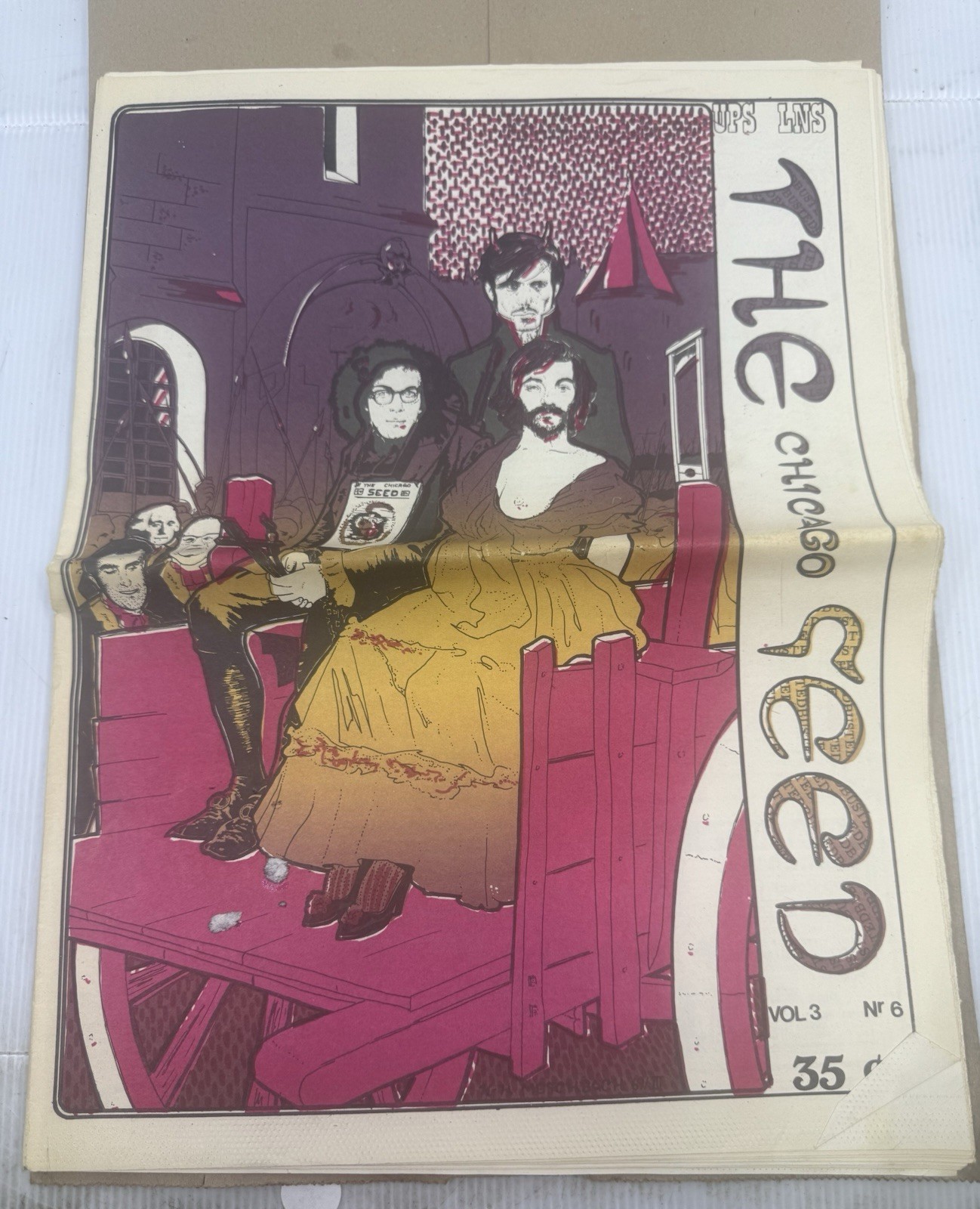 Vintage 1960s The Chicago Seed underground psychedelic newspaper, Charles Manson