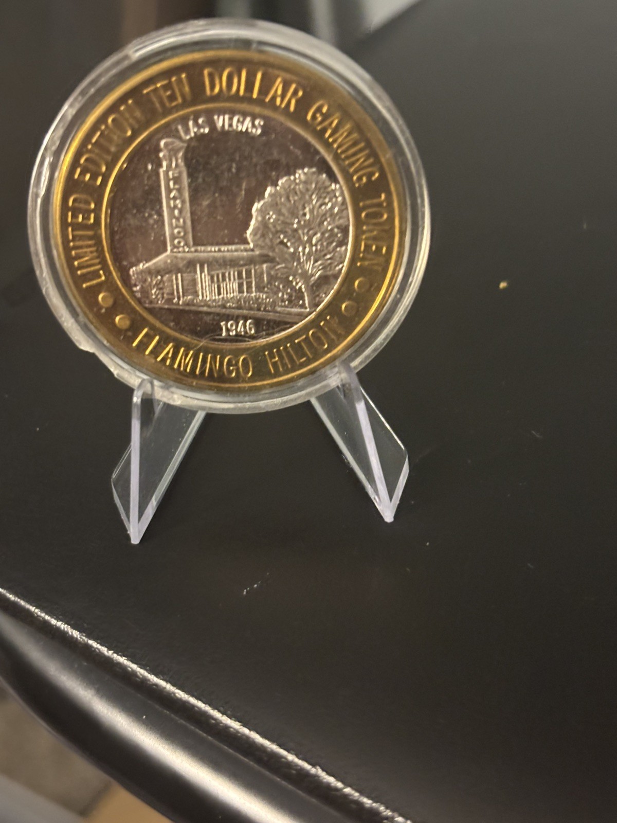 1946 Las Vegas Flamingo Hilton $10 Limited Edition Gaming Token Coin .999 silver