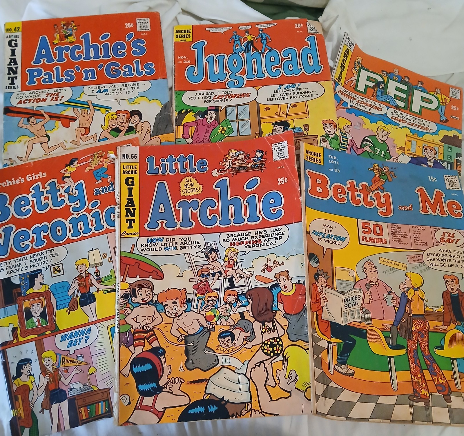 Vintage Archie Comics, Lot Of 7, Read Description 