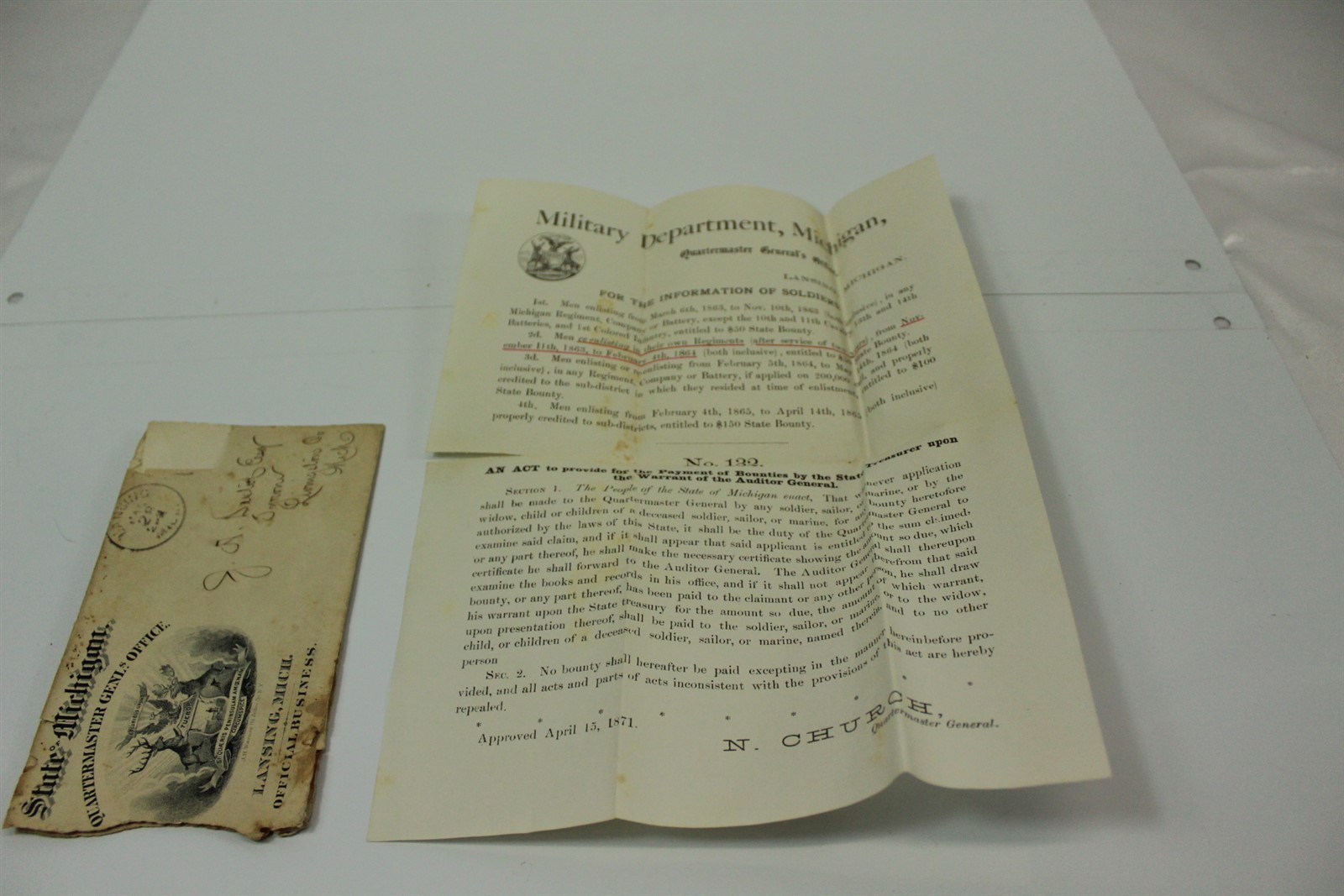 Antique 1882 Hand Written Letter Info Bill Military Dept. Quartermaster General