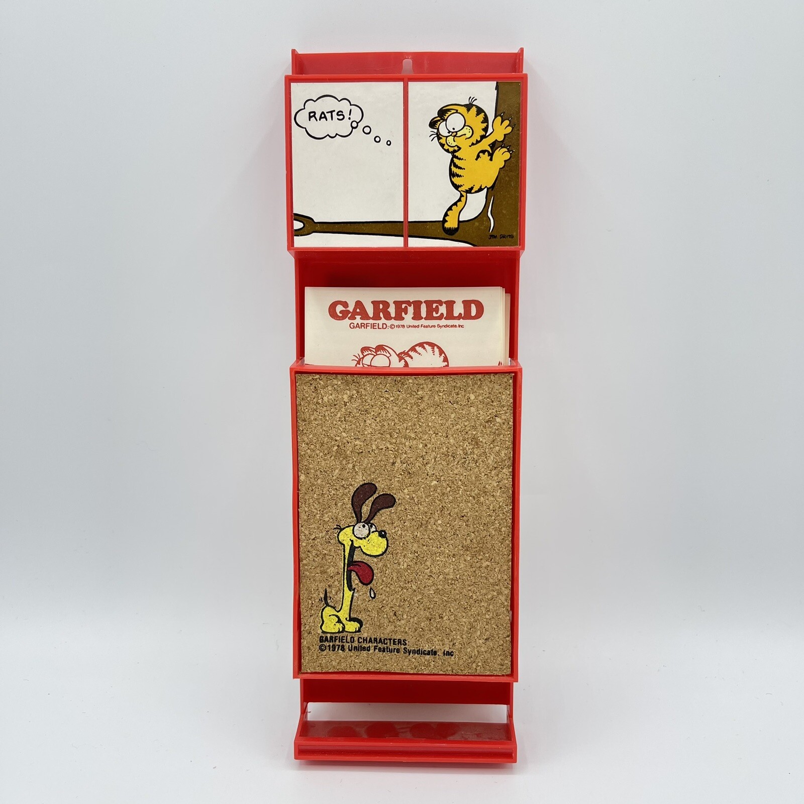 Vintage Young Things Garfield 1978 Cork Bulletin Board Stationery Set Hong Kong