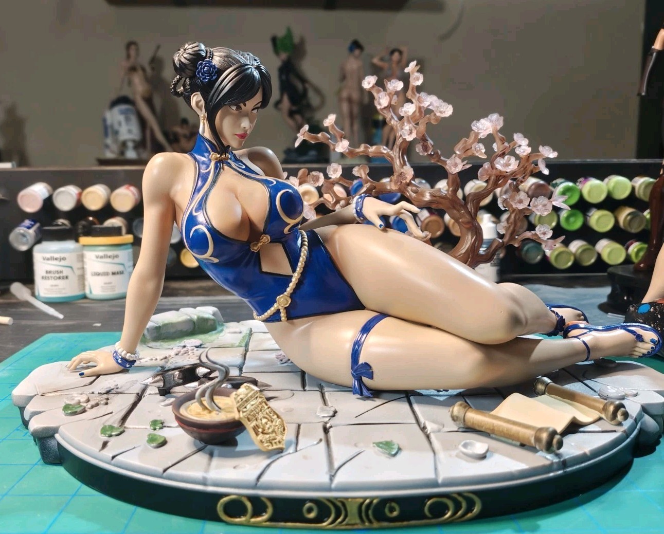 Painted Chun-li Statue 1/6+ Figure Actual Pictures 