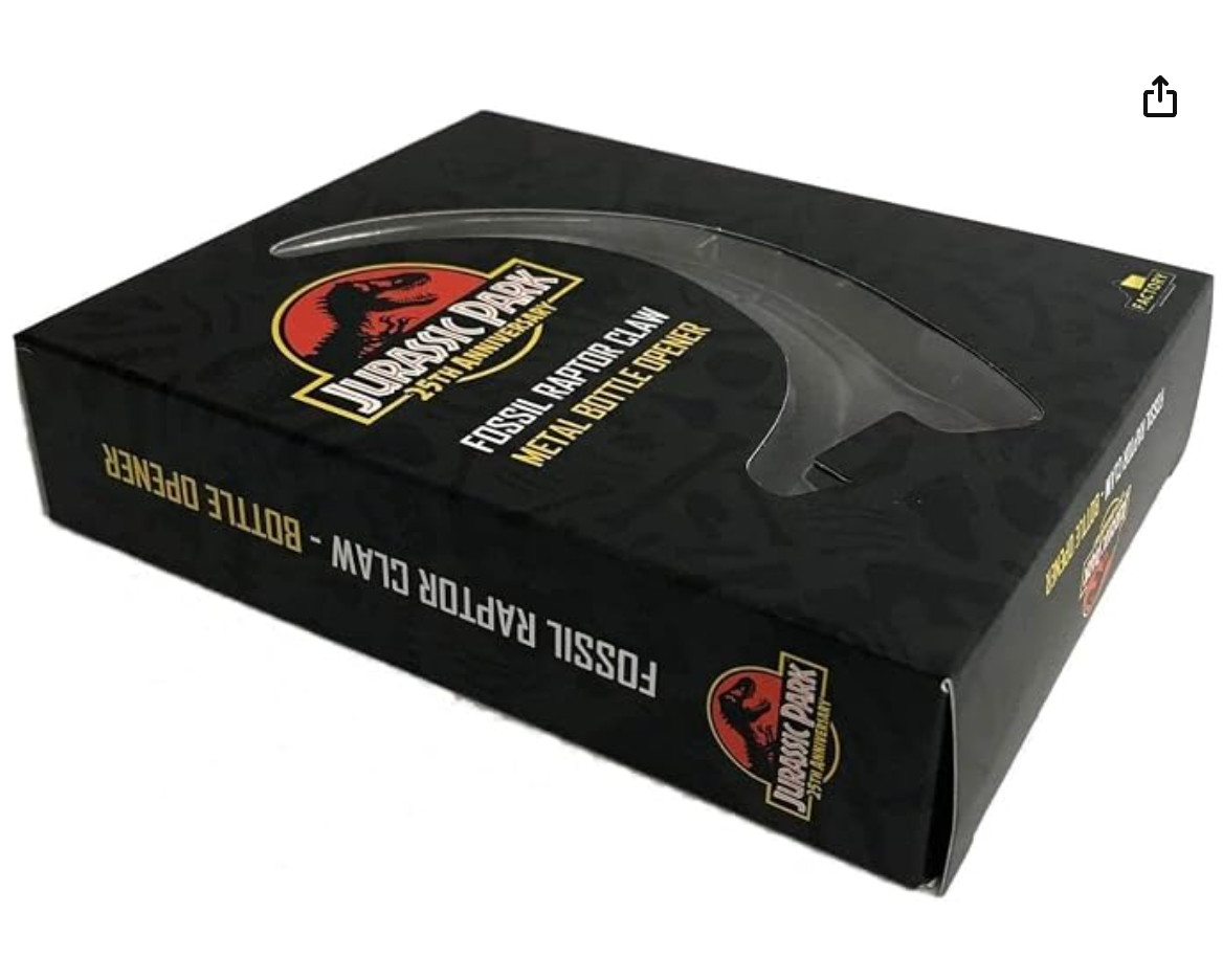 Jurassic Park 25th Anniversary Fossil Raptor Claw Metal Bottle Opener Bar Tool Jurassic Park 25th Anniversary Fossil Raptor Claw Metal Bottle Opener Bar Tool