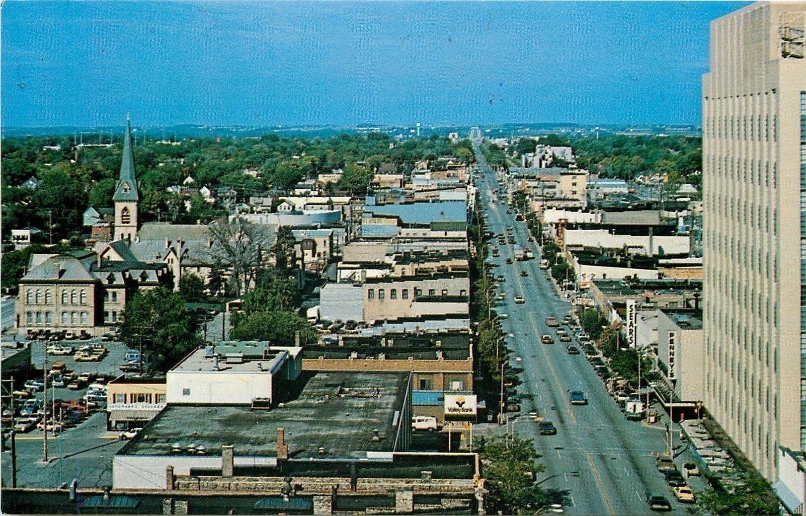 Appletown WI Sears~Penney's~Valley Bank~West College Ave~From Zueike Bldg~1950