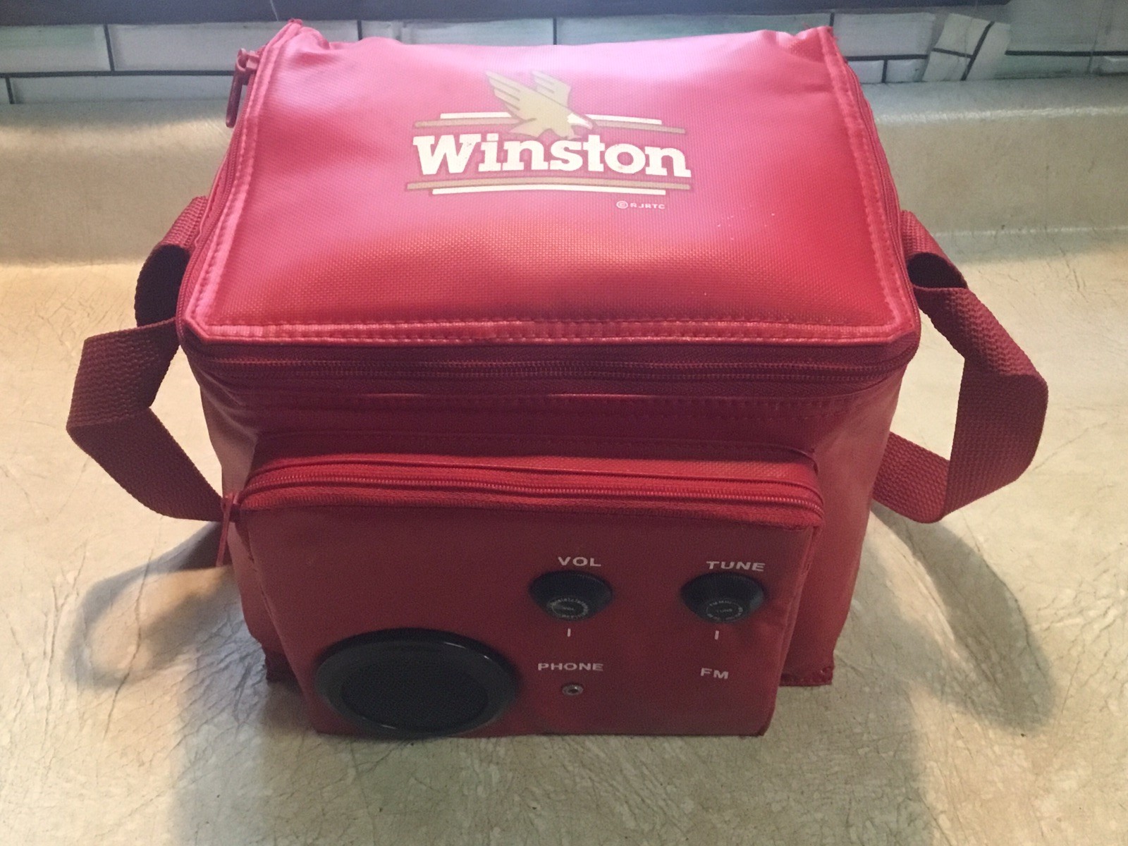 Vintage Winston Cigarettes 6 Pack Cooler W/Working Built-in Radio TESTED WORKS