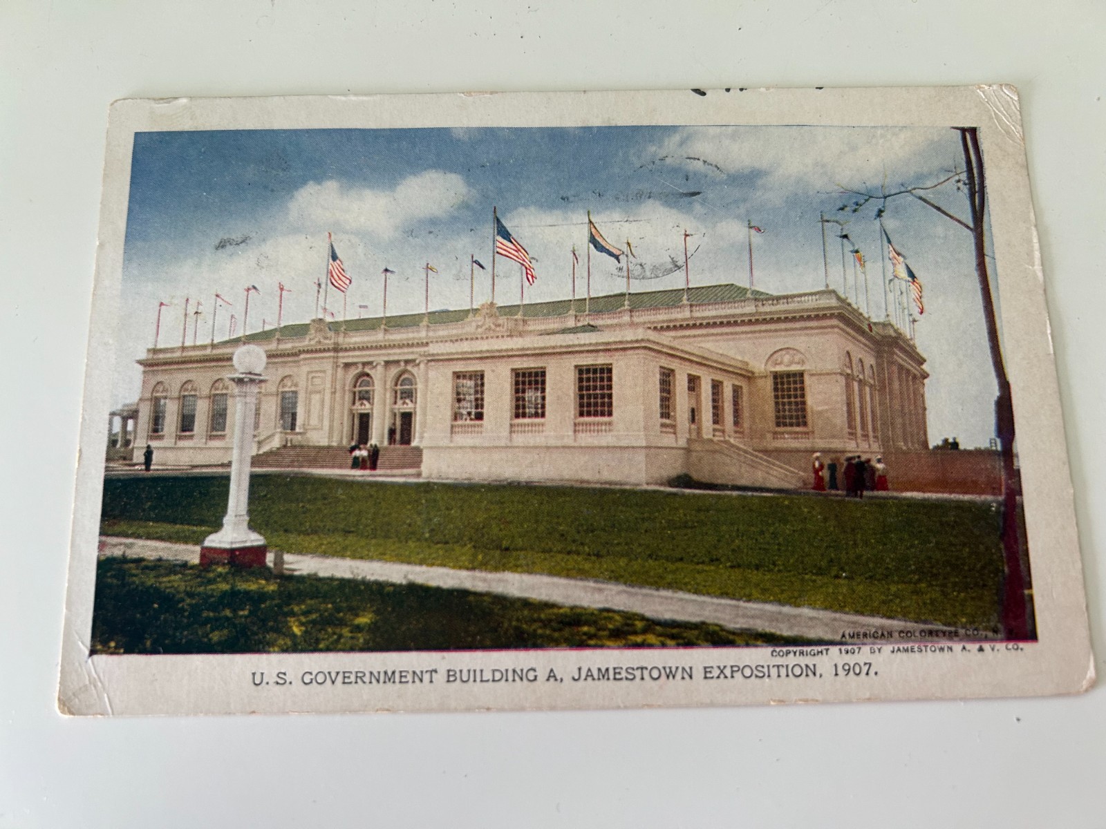 US Government Building Jamestown Exposition 1907 Postcard