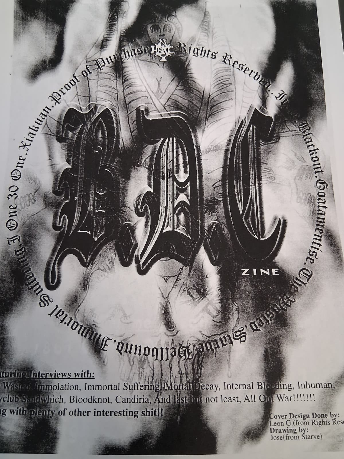 classic 1997 1st and only issue BDC ZINE under ground metal fanzine