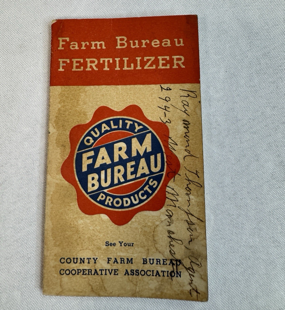 Vintage 1941 Farm Bureau Fertilizer Memo Book Calendar Agricultural Ephemera